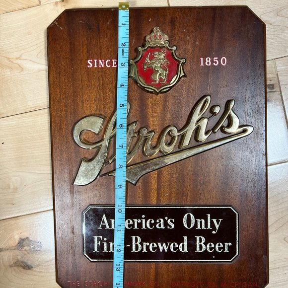 Vintage Stroh's‎ Beer Sign - Picture 5 of 5